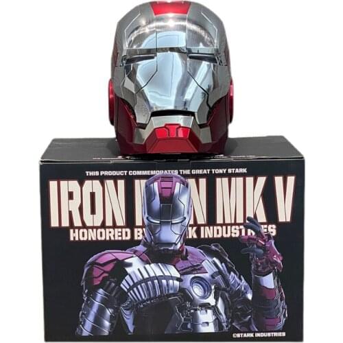 Hasbro Marvel Avengers MK5 Mark 5 Helmet 1/1 Cosplay Iron Man 2 Figurine Action Figure Anime Model Toy Collection voice control