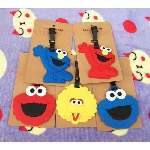 IVYYE Sesame Street Anime Travel Accessories Luggage Tag Suitcase ID Address Portable Tags Holder Baggage Label New