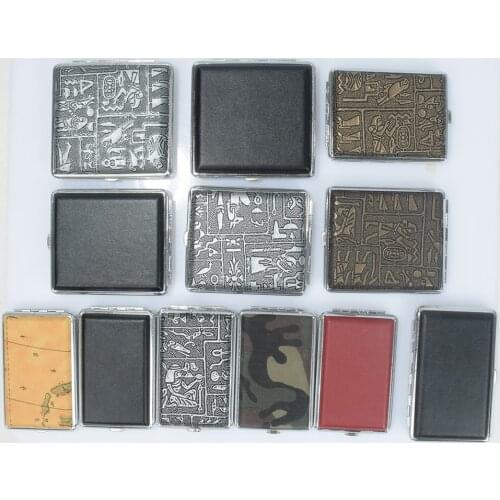 Cigarette Case Leather Metal Storage Container For Mens Gift Lighter Holds Creative 12/14/16/18/20 Sticks Box Tobacco Pouch