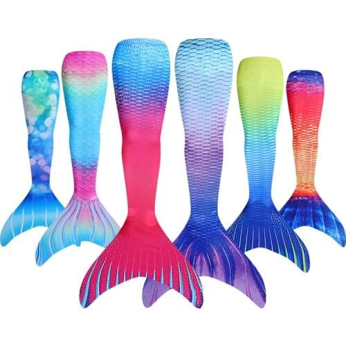 Adult Kids Mermaid Tails Swimsuit For Girls Women Bathing Beach Swimmable Flower Mermaid Costume No Monofin Swimwear Clothes