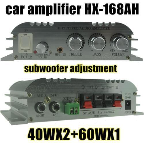New 40Wx2+60WX1 2.1channel 12V Mini Auto Car Stereo Amplifier Speaker Input for CD MP3 Car Audio subwoofer new arrival Hi-Fi