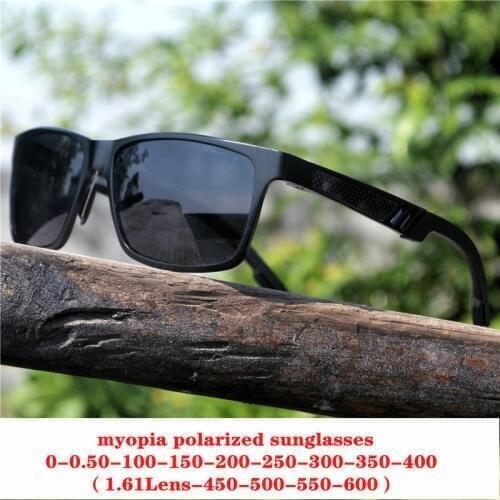Diopter Finished Myopia Polarized Sunglasses Men Women Nearsighted Glasses Fashion mens Aluminum Magnesium goggles FML