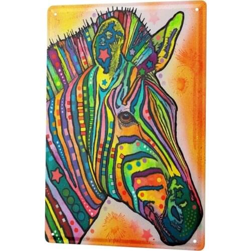 SINCE 2004 Tin Sign Kitchen Zebra Colourful