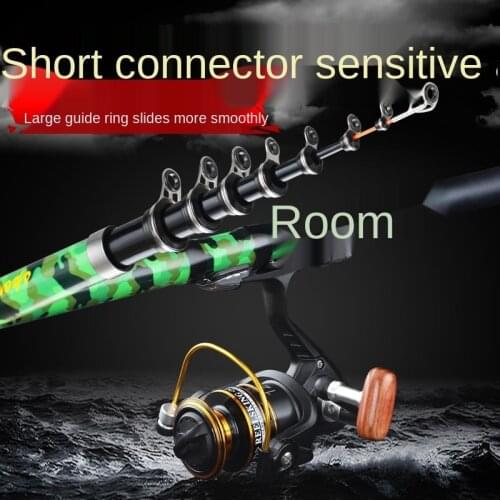 100% original Portable Rotary 1.5M-3.0M Carp Fishing Rod glass Fiber Telescopic Travel Sea Boat Rock Baitcasting Fishing pole
