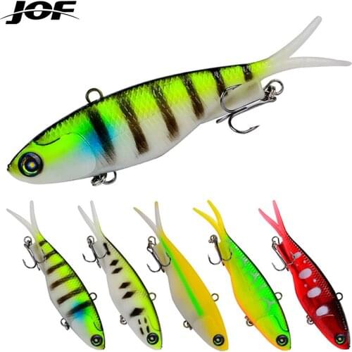 JOF Fishing Lure 9.5cm/11.5cm Soft Lure 1Pcs 15.5g/32.5g Jig Fishing Swimbait Treble Hook Fishing Tackle Carp Fishing Tools