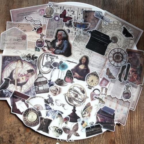 60pcs The Retro 2 Style Stickers Scrapbooking/Card Making/Journaling Project DIY Z02