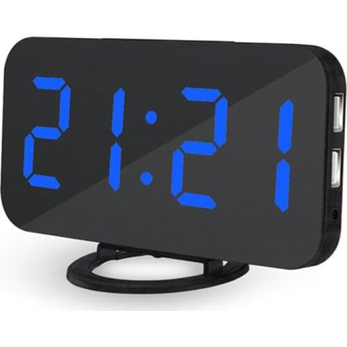 Home Decoration Luminous Clock LED Voice Control Digital Alarm Clock Large Number Display Snooze Electronic Watch Calendar