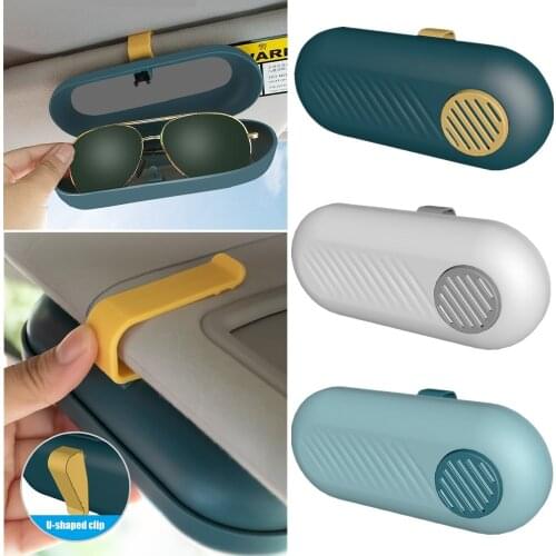 U-Shaped Clip Glasses Holder Car Sun Visor Glasses Case Organizer Glasses Storage Box Visor Sunshade Car Holder For Glasses