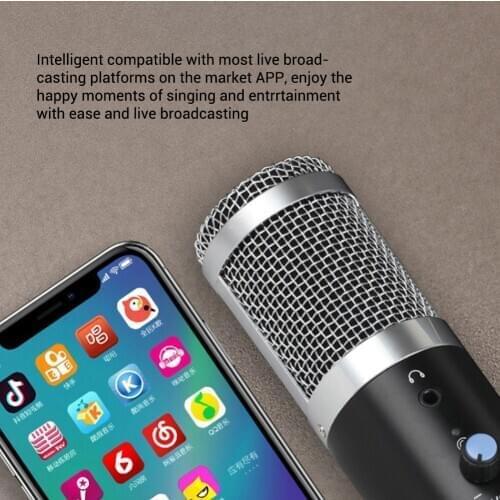 Computer External Microphone with Bracket Laptop Microphone Holder Condenser Microphone PUO88