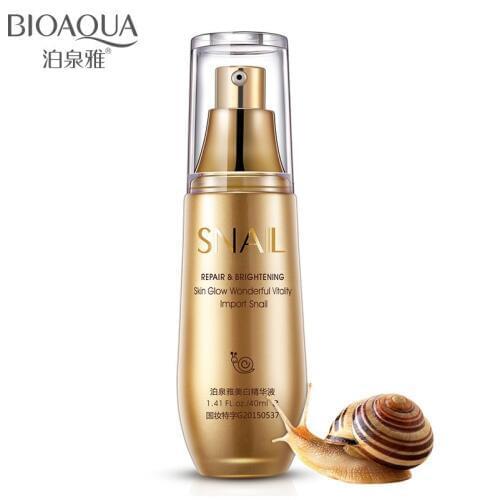 BIOAQUA Snail Essence Repair Lotion Anti Wrinkle Whitening Face Cream Deep Moisturizing Essence Lotion 40ml Gift Package