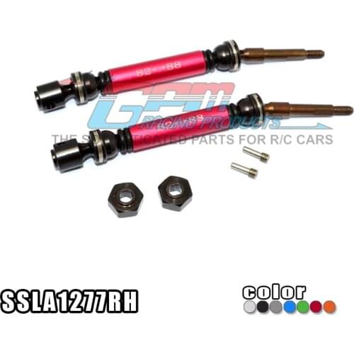 GPM HARDEN STEEL #45 REAR CVD DRIVE SHAFT WITH 12MMX6MM WHEEL HEX For TRAXXAS SLASH 4X4 RC Upgrade
