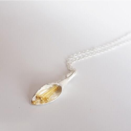 Fresh Morning Glory Pendant Korean 925 Sterling Silver Temperament Personality Fashion Female Necklace SNE145