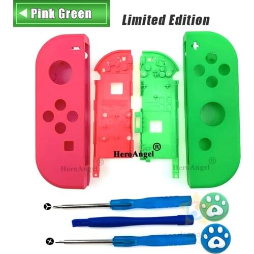 1 Pair for Nintendo Switch NS JoyCon Controller Replacement Housing Shell Case for N-Switch Gampads Green Purple Pink Blue Cover