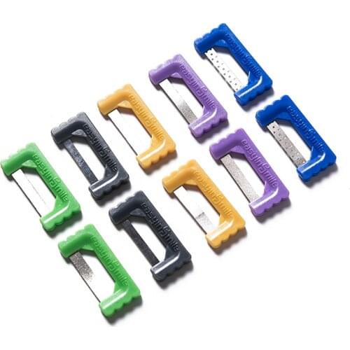 10pcs Multiple Colour Dental Oral Adjacent Surface Polishing Strip Dental Orthodontic IPR Striping Kit Clean Tools Scraper