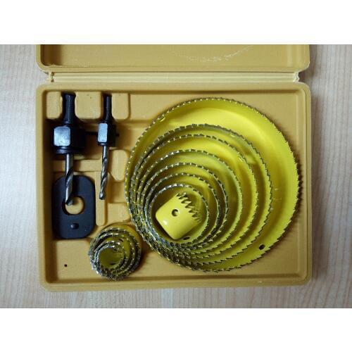 13pcs/set High quality hole saw set 19-127mm for making hole on thin metal sheet, plastic board, wood, and other soft material