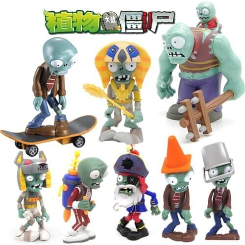 2020 New Popular Game PVZ Plants Vs Zombies Peashooter PVC Action Figure Model Toys 10CM Toys Soldier Set without Box 1/60