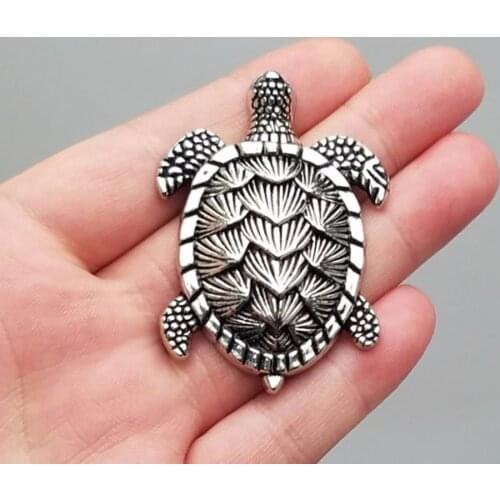 3pcs/lot--58x41mm, Tortoise chams,Antique silver plated Sea Turtle charms,DIY supplies, Jewelry accessories