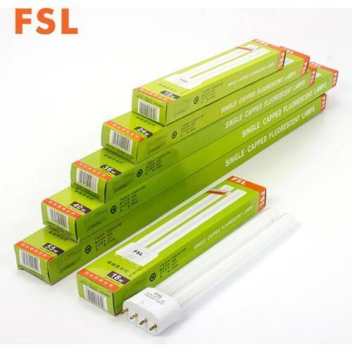4-pack Rare earth trichromatic Linear Twin Tube Energy Saving Fluorescent Light Tube flat 4-pin 18W 24W 36W 40W 55W Available