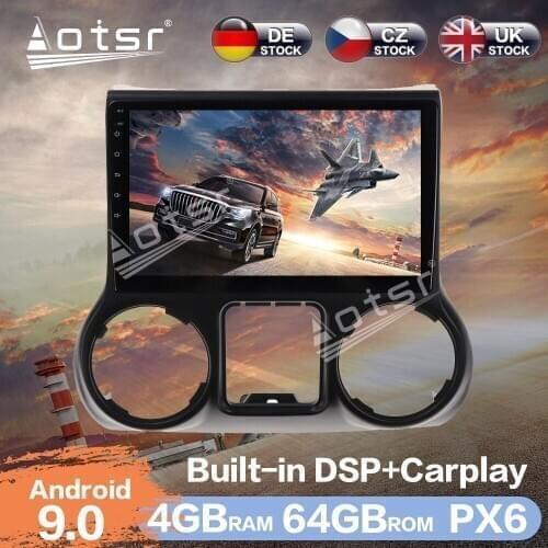 Aotsr Android 9.0 4GB ROM Car Radio GPS Navigation DSP Car Auto Stereo Video Multimedia DVD Player For Jeep grand wrangler 2011