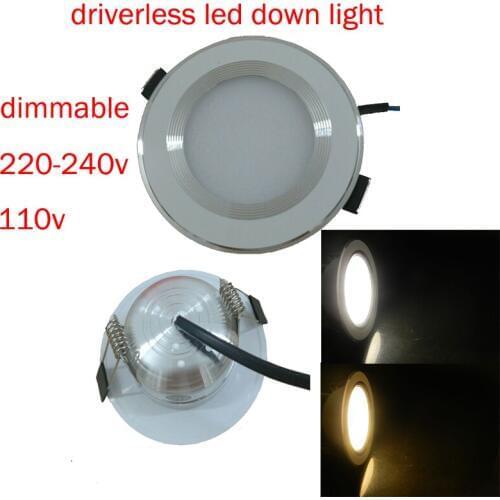Free shipping 5W 7W 9W 12W 15w Ultra thin Dimmable Recessed 220v Led Downlight led Spot Bulb Lamp Light with driver 110V