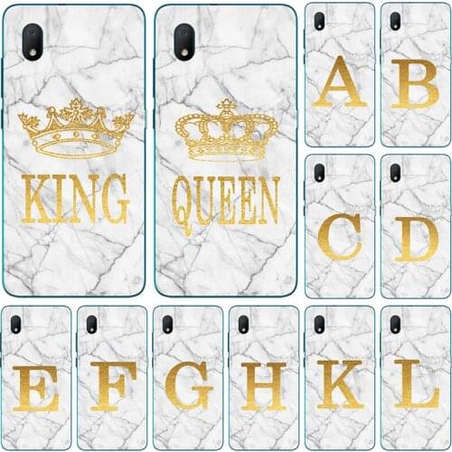 Phone Case For Alcatel 1A 1B 1V Plus 1S 1SE 3X 3C 3L 2020 White Marble Golden English Letter Fashion Name Back Cover Fundas