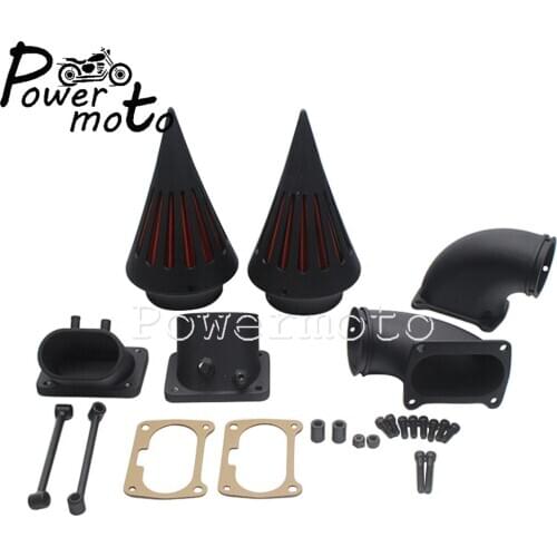 Black Motorcycle Cone Slotted Spike Washable Air Cleaner Billet Aluminum Filter Kit For Suzuki Boulevard M109 M 109 R 1995-2018