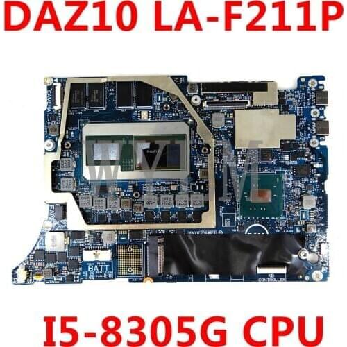 CN 05MJK3 05MJK3 5MJK3 For Dell OEM XPS 15 (9575) 2-in-1 Motherboard I5-8305G CPU DAZ10 LA-F211P Laptop motherboard 100%Tested