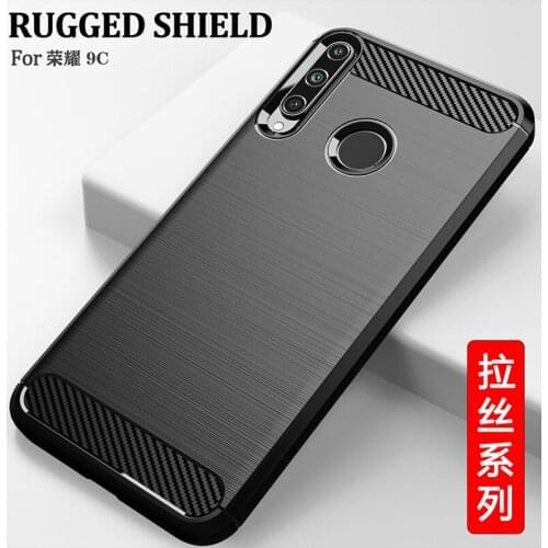 For Huawei Honor 9C Carbon fiber Cover Phone Case Bumper Case Full Protection Phone Cover Shockproof Bumper for Honor 10i 8A 20i