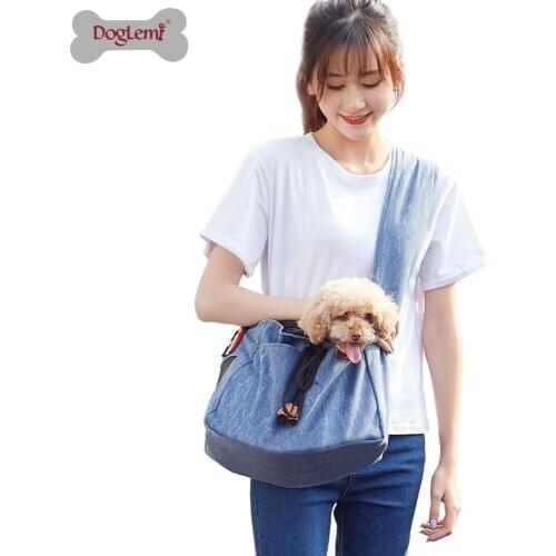 Doglemi Pet Puppy Carrier Outdoor Travel Handbag Pouch Single Shoulder Bag Sling Comfort Travel Tote Shoulder Bag