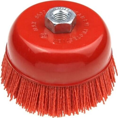 GTBL 1 Piece 115 x M14 Cup Abrasive Brush Wheel P80 Pile Polymer-Abrasive 4.5 Inch Angle Grinder Tool