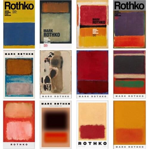 Rothko Classic Abstract Color Block Works Wall Art Canvas Painting Nordic Posters And Prints Wall Pictures For Living Room Decor