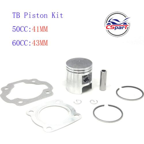 41MM 10MM Piston Ring Kit For Suzuki D1E41QMB TB50 50CC Qingqi Geely Scooter Parts