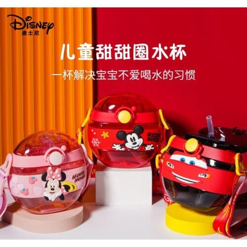 Disney Creative Mickey Donald Duck Sippy Cup Infant Learning Drink Cup Kindergarten Kettle Leakproof Childrens Donut Cup