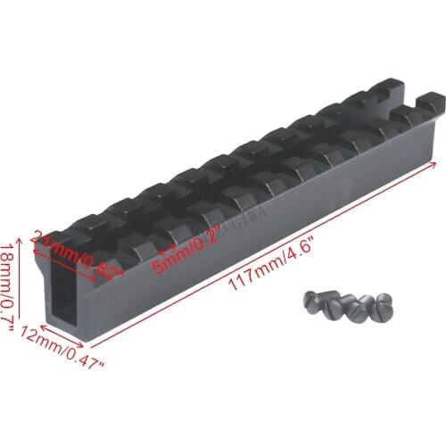 Riser Mount 0.7 inch Dovetail 11mm to 20mm Weaver Picatinny Rail Adapter Scope Mount 11 Slots Pistol Airgun Hunting