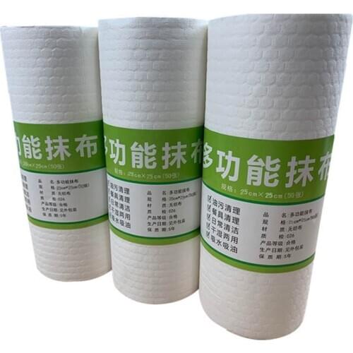 Kitchen Rags Disposable Dry and Wet Dishwashing Cloths Absorbing Water and Easy to Grease Household Multifunctional Lazy Rags