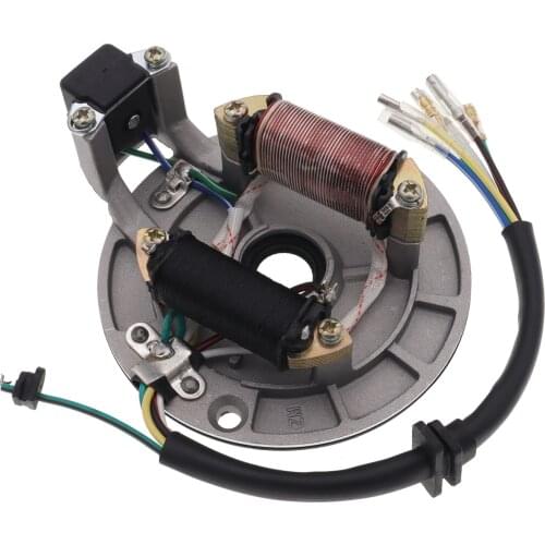 New 2 coil Magneto Stator Plate Rotor for 50cc 70cc 90cc 110cc 125cc Motorcycle Pit Bike Pitbike Dirt Bike ATV Quad Pit Trail