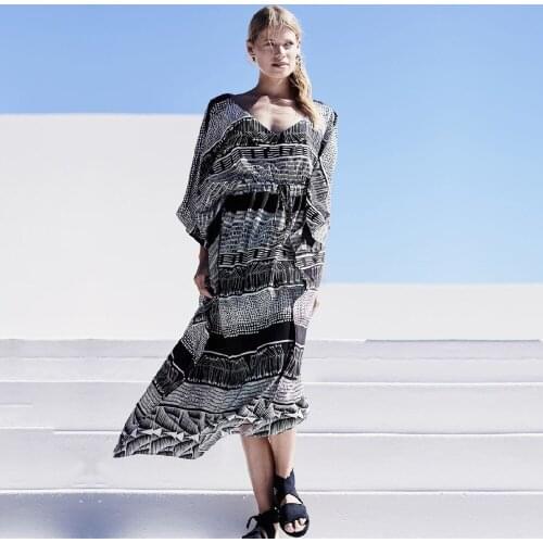 Beach Cover-ups bathing suit cover ups Kaftan Summer Dress Women Beach Wear Swim Suit Cover Up Robe de Plage beach wear Q1242