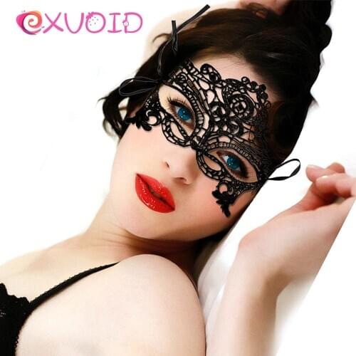 EXVOID Sex Toys For Couples Blindfold Masquerade Party Supplies Role Play Eye Mask BDSM Bondage Slave Restraints Eye Patch