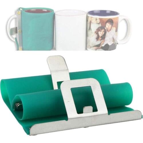 3D Sublimation Silicone Mug Wrap Green Heat Press 11OZ Heat-resistant Cup Fixture Clamp Mugs For Printing C8C2