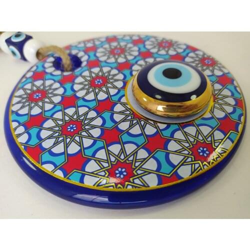 Special Design Big Evil Eye 13cm Glass Bead Pendant Turkish Handmade Amulet for Wall Hanging Talisman Boho Home Decor Protector