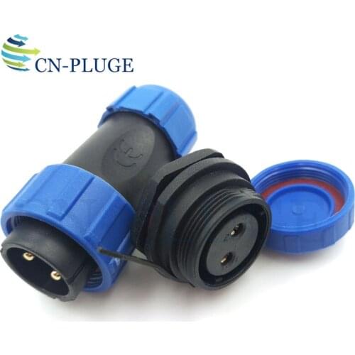 SP21 Aviation Cable Waterproof Connector 2 3 4 5 6 7 8 9 10 12 pin Wire Rear nut Connector Male Plug Female Socket IP68