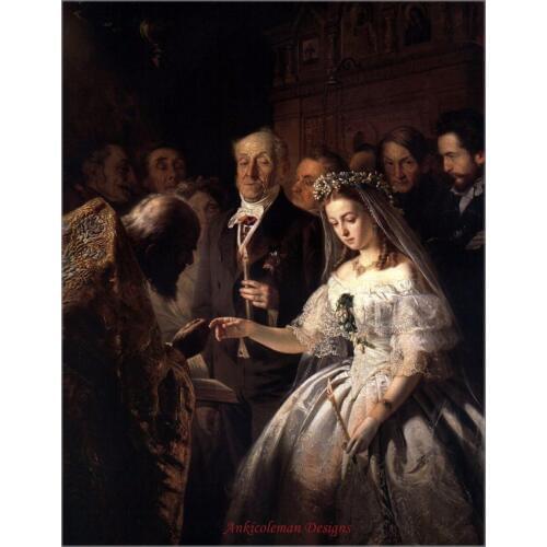 Needlework for embroidery DIY DMC High Quality - Counted Cross Stitch Kits 14 ct Oil painting - Unequal Marriage