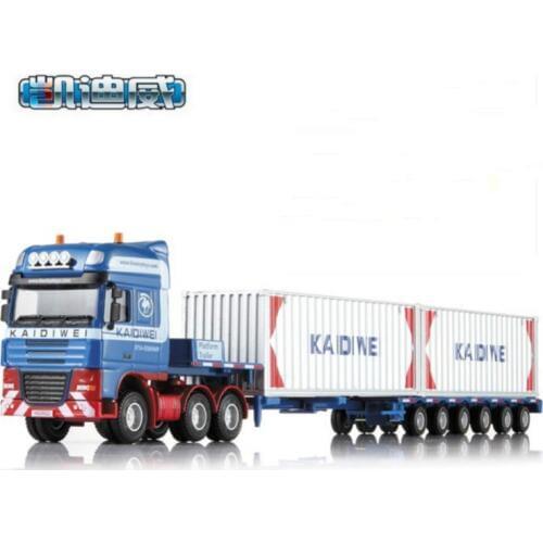 High quality big size high quality alloy Engineering Vehicle model children toy cars- low bed transporter truck 1:50 in box