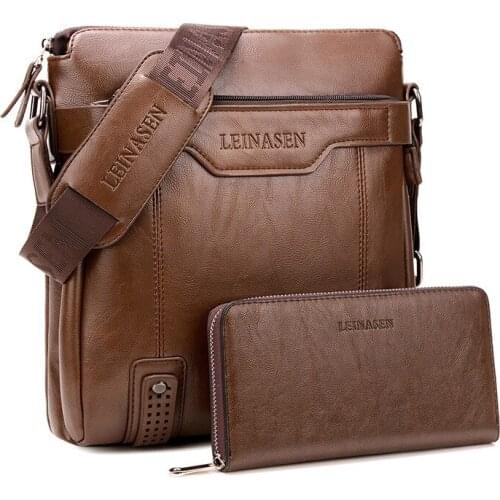 Weysfor Vogue Leather Male Casual Shoulder Bag Fashion Messenger Crossbody Bag Business Briefcase Tote Mochila Satchel Handbags