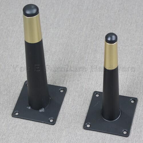 Furniture parts metal leg declining Tapered Sofa Cupboard Cabinet Leg black and golden chair feet New style furniture leg