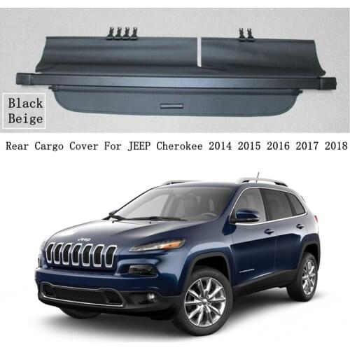 Rear Cargo Cover For JEEP Cherokee 2014 2015 2016 2017 2018 Privacy Trunk Screen Security Shield Shade Auto Accessories