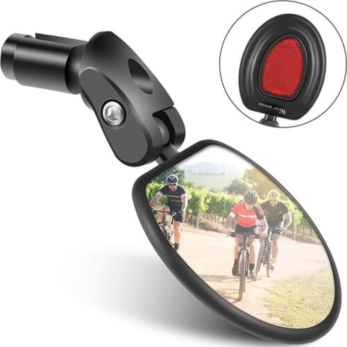Adjustable Bicycle Bar End Mirror 360 Rotating Mountain Bike Rearview Rear View Mirror Cycling Accessories