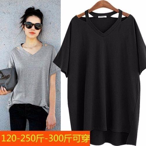 Plus Size Women Tops and Tees Loose T-shirts for Women Solid