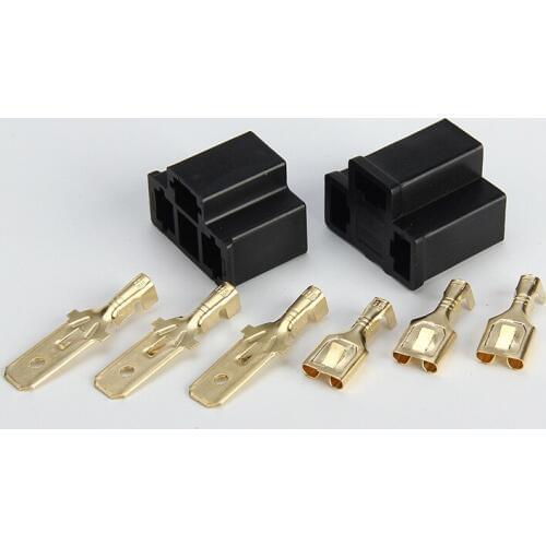 10 Sets Automobile headlamp socket male female connector modified socket high temperature bulb Power plug