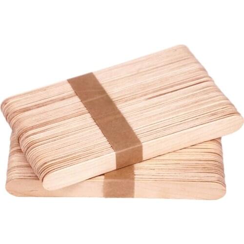 100Pcs 15cm Disposable Wooden Waxing Stick Wax Bean Wiping Tool Body Hair Removal Spatulas Applicator Tongue Depressor